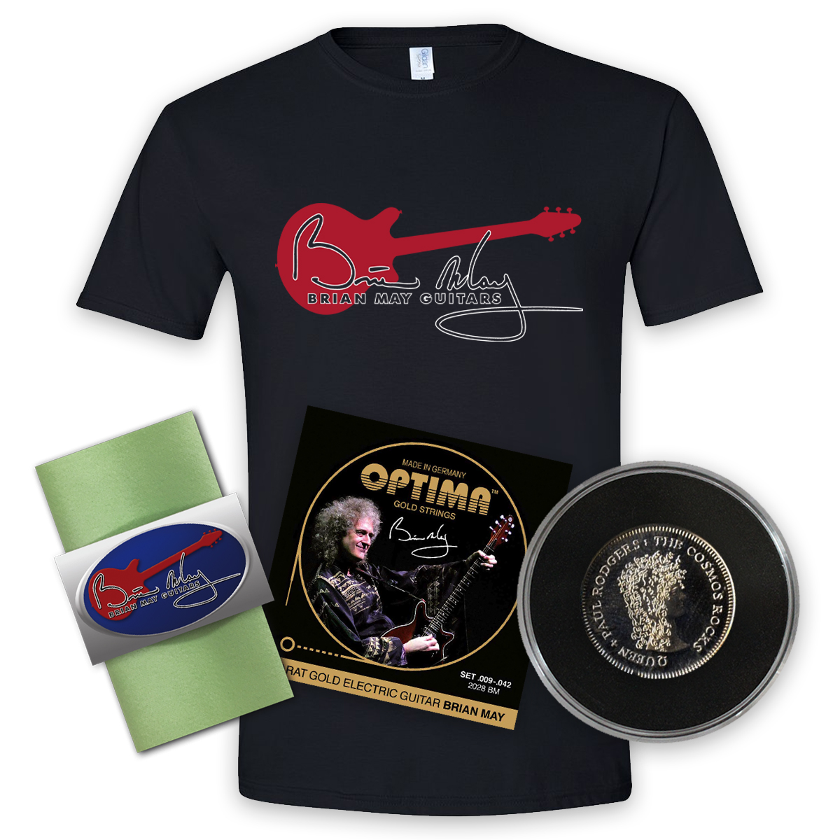 Bmg Gift Pack Bm Sixpence Optima Strings Bmg T Shirt Bmg Polishing Cloth